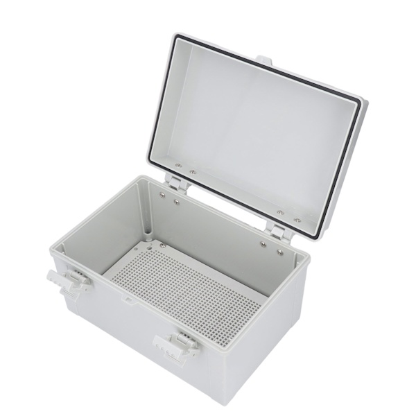 Grey Hinged Junction Box, Electrical Junction Box IP67 Waterproof Outdoor Project Enclosure