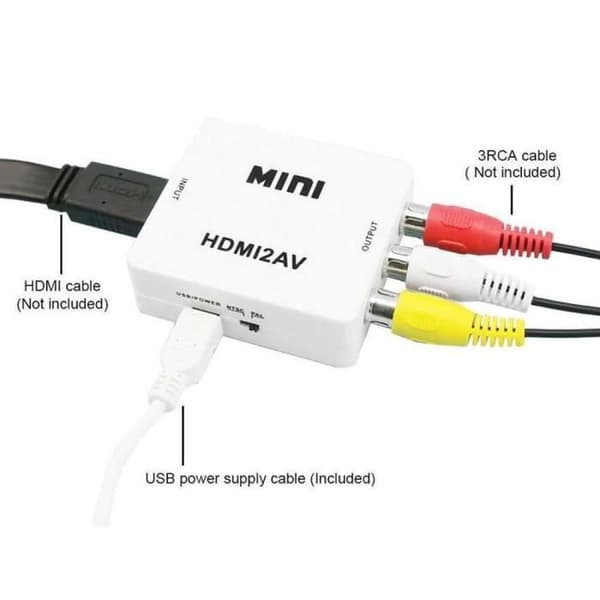 HDMI til RCA-adapter - ALPEXE - HDMI2AV - Videokonverter - 1080p - Plug and Play