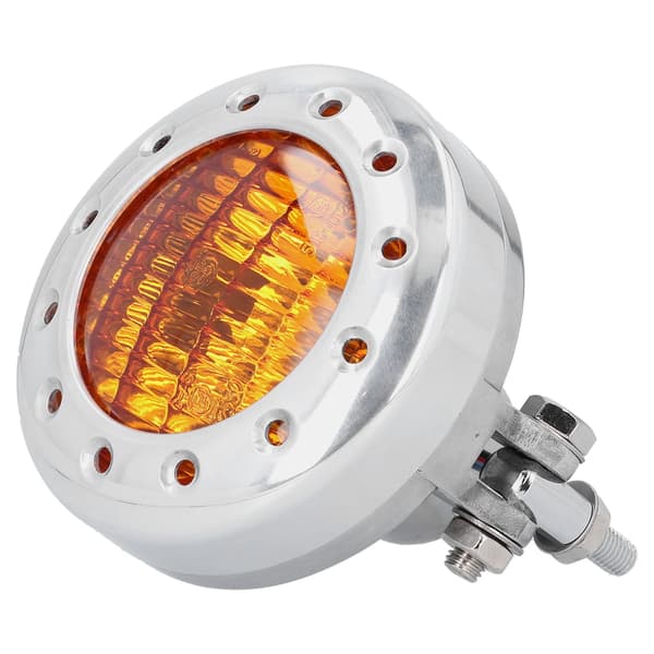 DC12V Retro Motorcycle Headlight 4200K High/Low Beam Front Lamp High Brightness Universal Electroplate