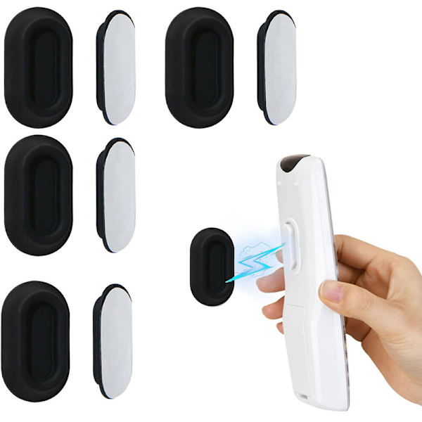 4-pack Magnetic Remote Control Holder, Silicone Remote Control Organizer White