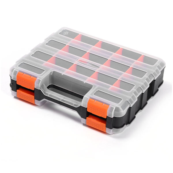 PP Grid Design Thickened Removable Compartment Storage Box Double Sided 32 X 27 X 8 Stable Classification