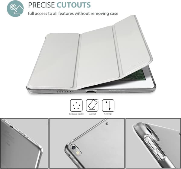 Case for iPad Air 3rd Generation 10.5\" 2019 / iPad Pro 10.5\" 2017, Ultra-thin Lightweight Case with Transparent Back for iPad 10.5 inch - White White