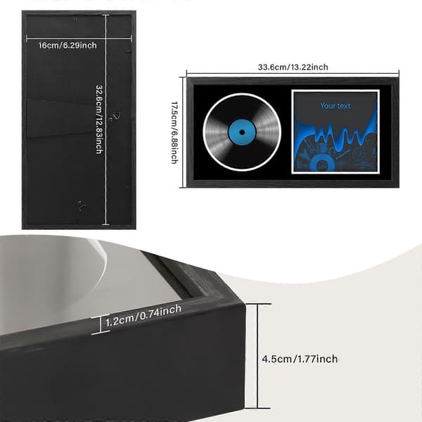 CD Ram Fodral Display Väggkonst Album Ram för Skrivbord Sovrum Väggmonterad