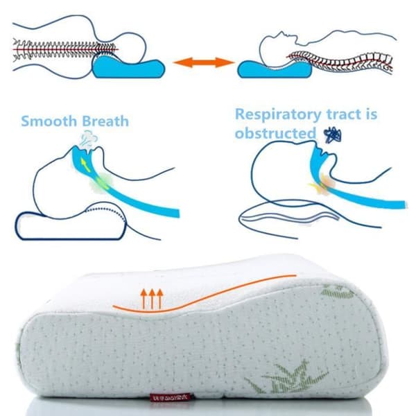 Ergonomisk Hukommelsesskum Pude, Rebound Pude, Bambusfiber, Sund Søvn