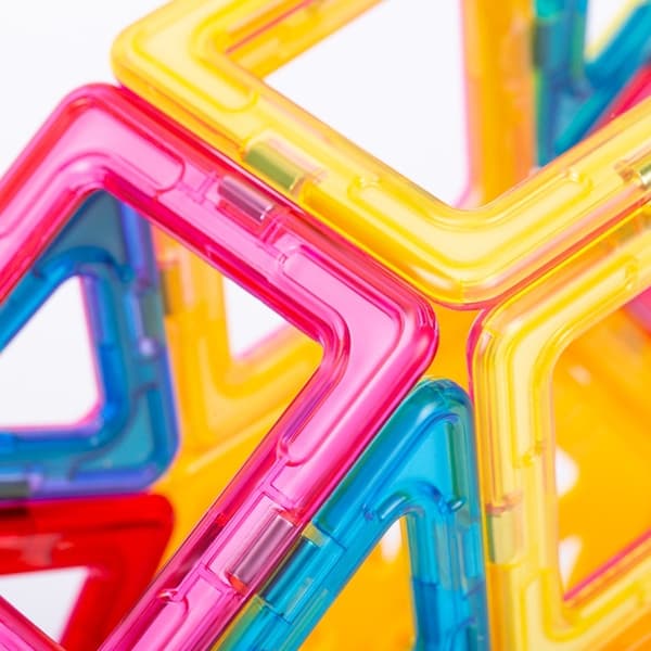 40-pack Magnetic Building Blocks - Magnetic Tiles - Build Magnets multifärg multicolor