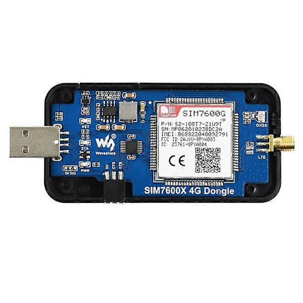 SIM7600G-H 4G DONGLE Modul et internetadgangsmodul til GNSS black