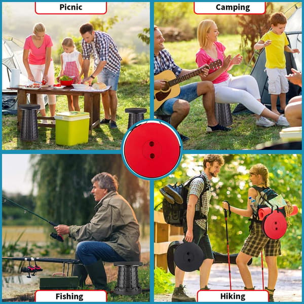 Foldable Stool 2-pack, Lightweight but Stronger with 180 kg Load Capacity, Improved P