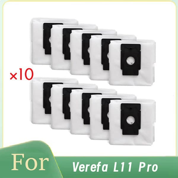 10 STK. Støvpose til /ICLEBO G5 MAX/ SWEEVA 6500/Verefa L11 Pro White