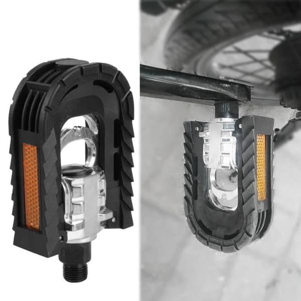 Cykelpedaler - Sort - Aluminiumslegering - Skridsikker - Klassisk design - 10x7.1cm