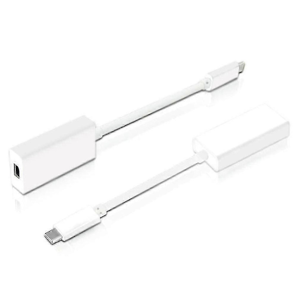 Thunderbolt 3 USB 3.1 til 2 Adapterkabel kompatibel Windows Mac Os Bh Hvid