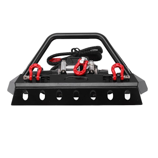 Front Bumper with Winch LED Light Metal Replacement for RC Climbing Car