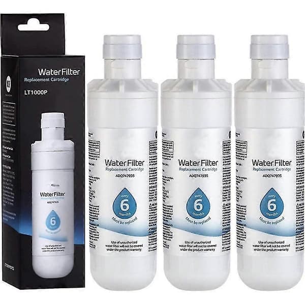 3 pcs LG LT1000P ADQ747935 Refrigerator Water Filter
