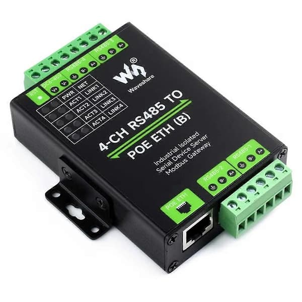 Industriel Isoleret 4CH RS485 til POE ETH Ethernet Konverter
