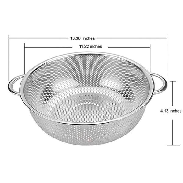 Mikroperforert dørslag - SODIAL - 28,5 cm - Rustfritt stål - Sølv