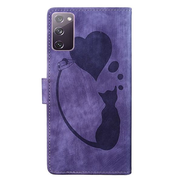 Etui til Samsung Galaxy S20 FE / S20 FE 5G, PU læder flip-etui, magnetisk pung, violet