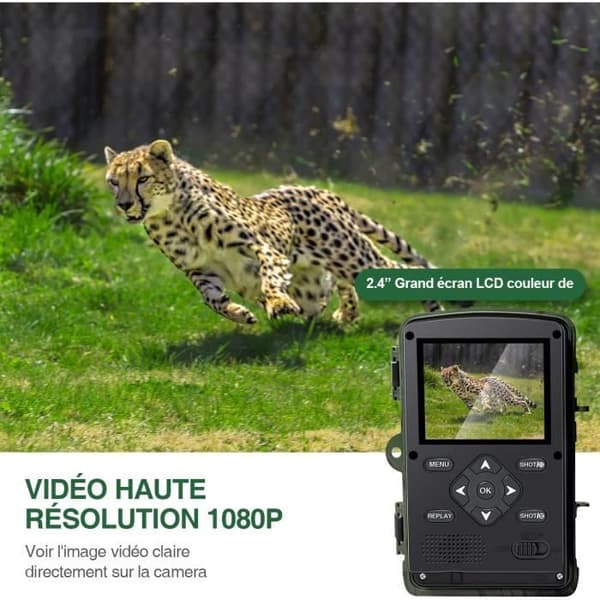 Vildtkamera - A415 - 36MP - Infrarødt nattesyn - 2,0\" LCD-skærm
