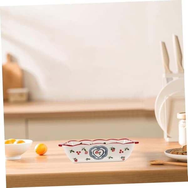 Small Ceramic Baking Dish with Handles, Heat Resistant, Multifunctional, Oven and Microwave Safe.