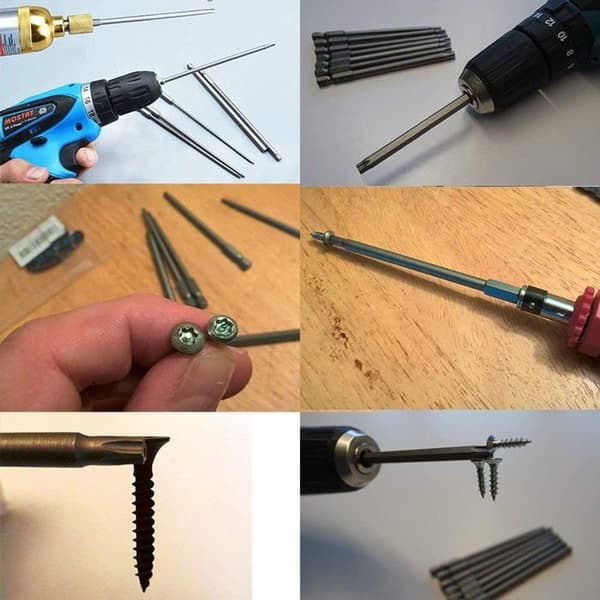 Lange Torx Bits - KCVV - 150mm - S2 Legeret Stål - 8 Stykker - Magnetisk