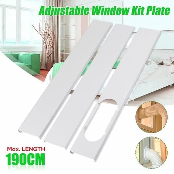 Fönsterskjutsats - AW24520 - 190cm - PVC - Vit - Bärbar luftkonditionering