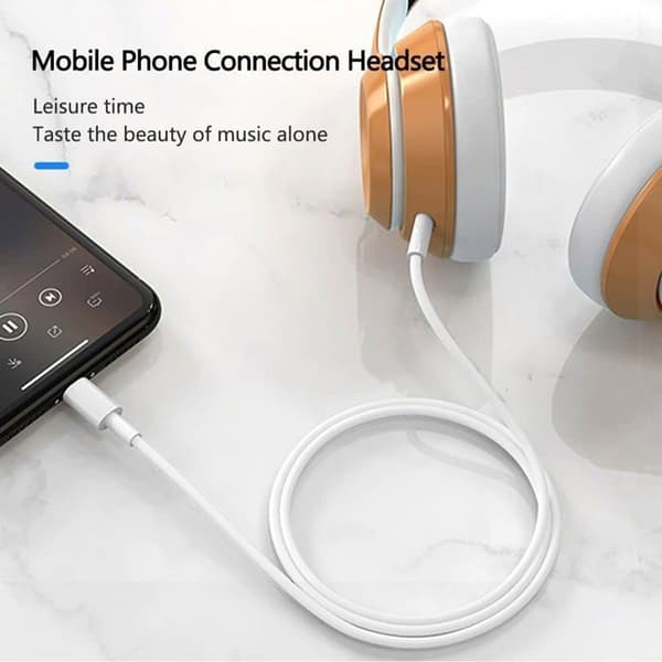 USB-C til 3,5 mm Jack-kabel, USB-C til 3,5 mm Jack-adapter Bil Audio Hjælpe Stereo Kabel, 1M