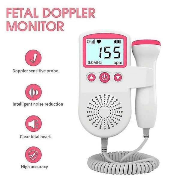 Føtal Doppler - 3.0 MHz Doppler - Ny versjon - Rosa