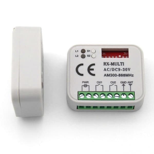 Universal 300-868 MHz RX-Multi-Frequency Mottakersbryter 9-30V for Garasjeportkontroll mit