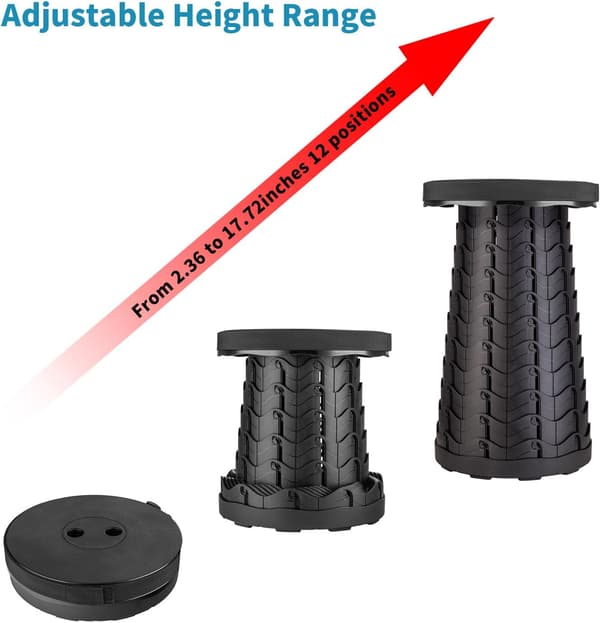 Foldable Stool 2-pack, Lightweight but Stronger with 180 kg Load Capacity, Improved P