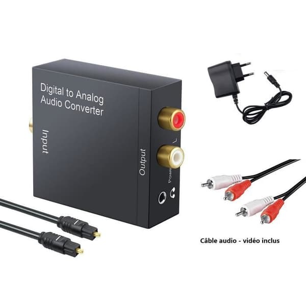 Digital lydkonverter - ZUTTA-TECH - 3,5 MM - Toslink og koaksial - RCA - DC 5V