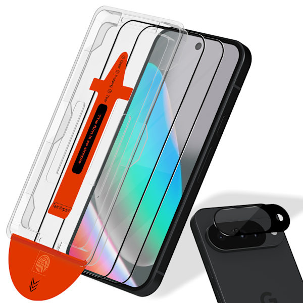 2-Pack Google Pixel 10 Screen Protector & 1-Pack Lens Protector - Tempered Glass | [Automatic Installation] - Bubble-Free