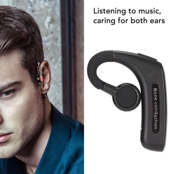 Tbest trådløse knogleledningshovedtelefoner, stereo Bluetooth knogleledningshovedtelefoner, Bluetooth 5.0 øretelefoner