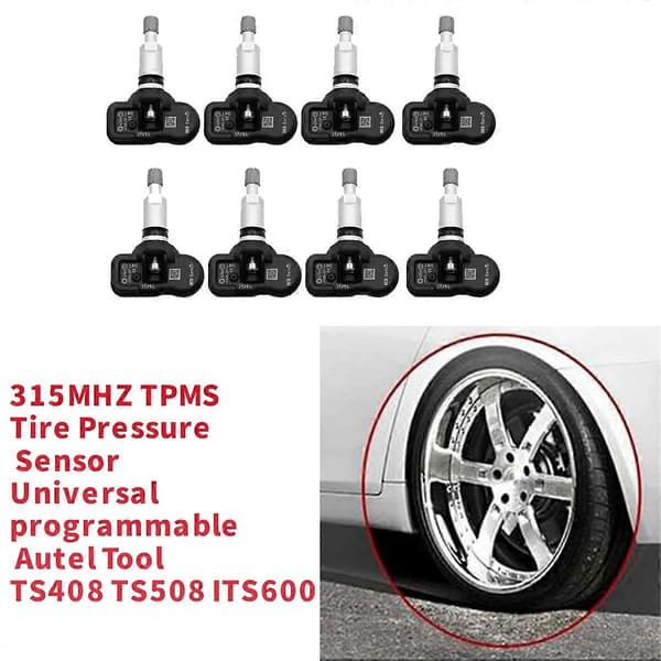 8 stk. Programmerbar TPMS dæktrykssensor 315MHZ Universal Programmerbar TS408 TS508 ITS600 MX Sen