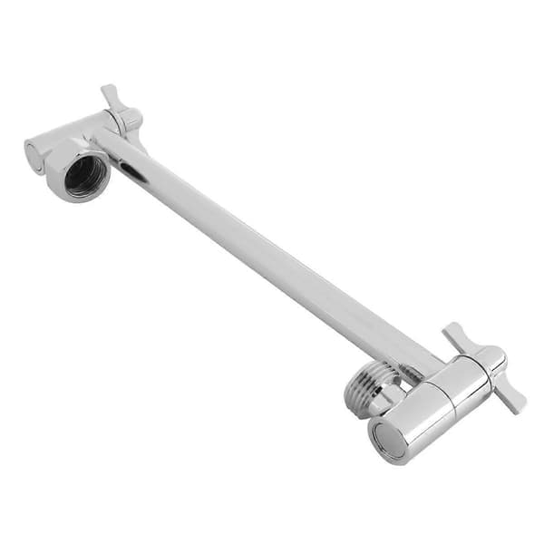 Brusearmsforlænger, Armhøjde Brusehovedarm, Messing 9 tommer Silver