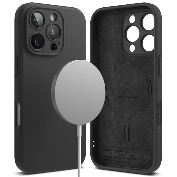 Ringke Kompatibel med iPhone 16 Pro Cover MagSafe Silikone Sort 80