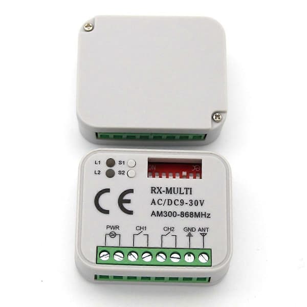 Universal 300-868 MHz RX-Multi-Frequency Mottakersbryter 9-30V for Garasjeportkontroll mit