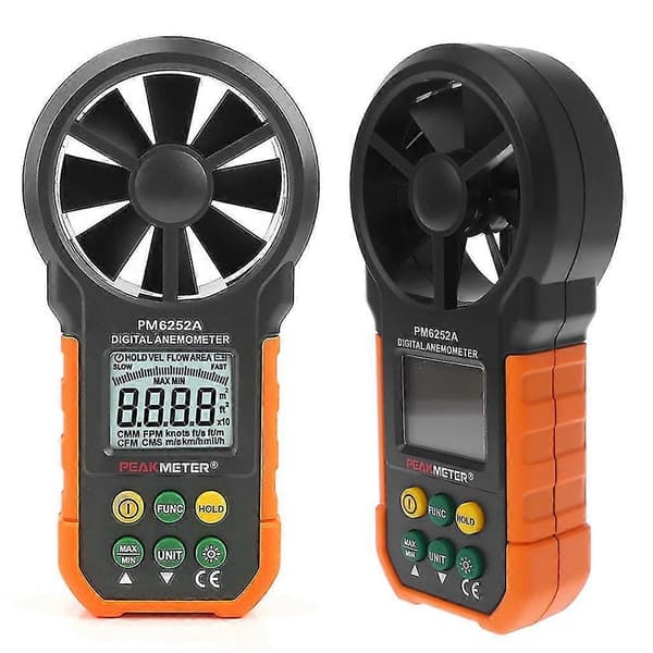 HYELEC MS6252A Digital lufthastigheds anemometer / Luftmængde / Luftstrøms testmåler