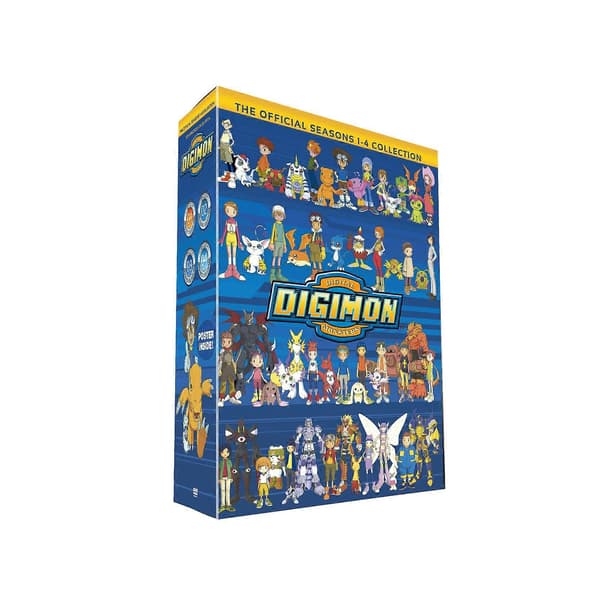 Digimon: De Komplette Sæsoner 1-4 DVD Box Sæt (32 Discs) | Klassisk Anime Serie Engelsk Version