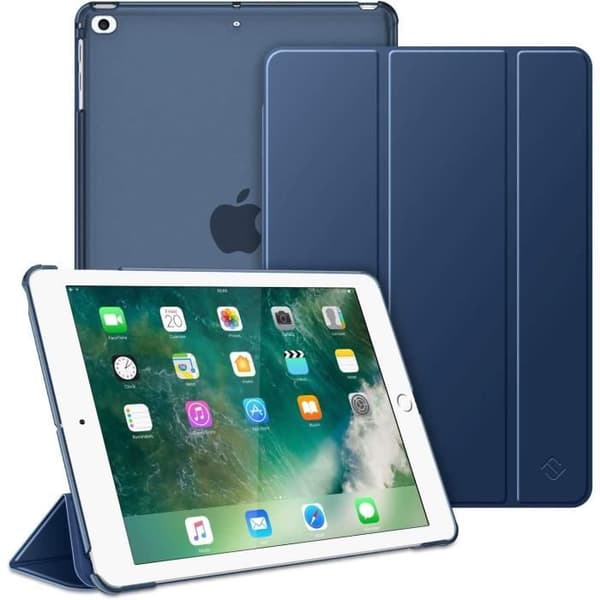 Fodral till iPad 6:e-5:e generationens version 9,7 tum 2018-2017 - Smalt och lätt halvtransparent bakstycke [563]
