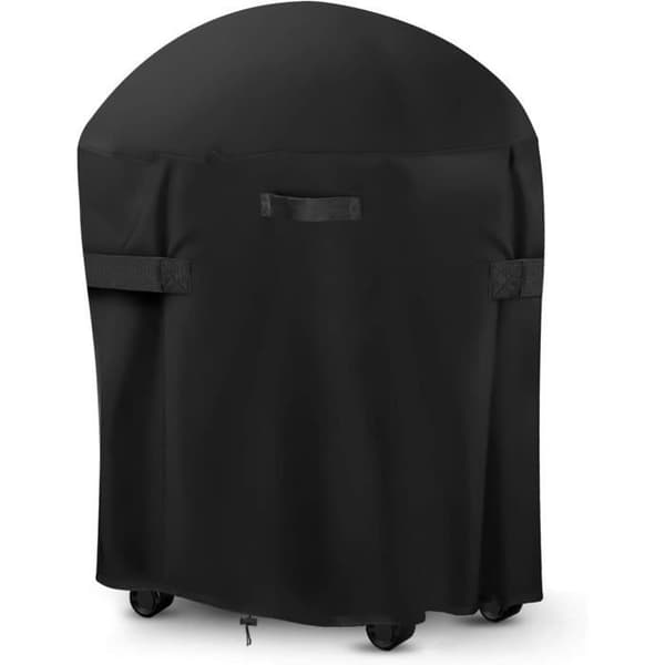 Rund grillovertræk - Forstærket beskyttelse - 77 x 90 cm - 420D Oxford - Sort