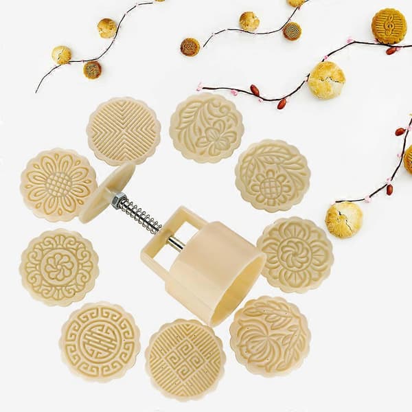 DIY Månkaksform Set | 10 Stämplar för Månkakdekoration