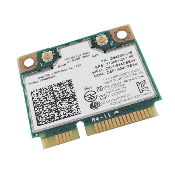 Intel 7260AC PCI Express Wi-Fi netværkskort, Tonysa Mini-PCI-E Wi-Fi-kort, med Bluetooth 4.0, Half-Mini PCI-E interface til