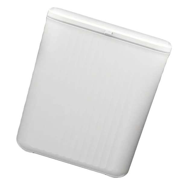 Wall-mounted Trash Can with Sliding Lid Small Kitchen Waste Bin for Bedroom Bathroom 9L White
