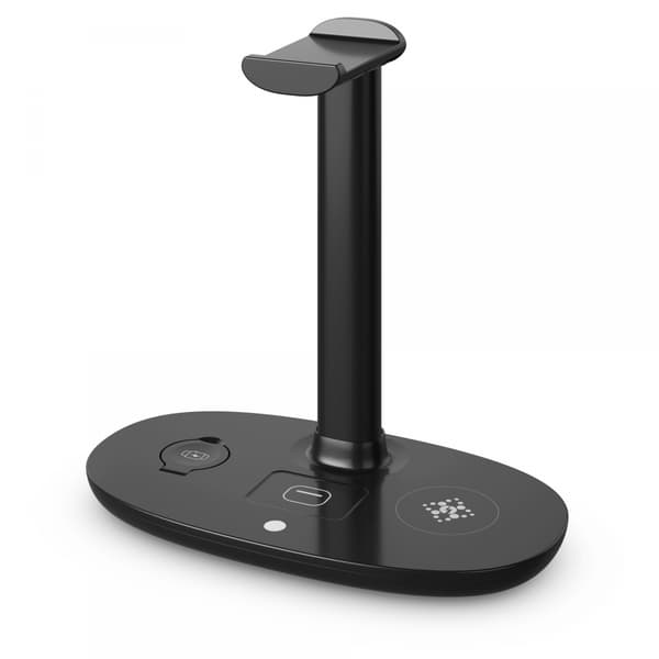Headphone Stand with Wireless Charger, 4-in-1 Charging Station Headset Holder for Desktop Gaming