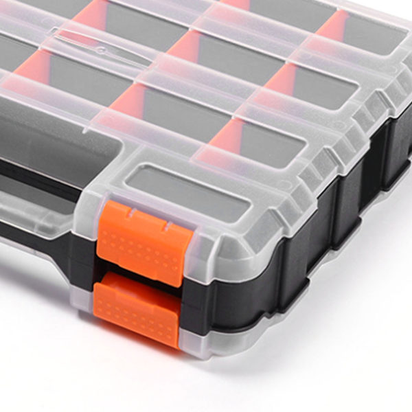 PP Grid Design Thickened Removable Compartment Storage Box Double Sided 32 X 27 X 8 Stable Classification