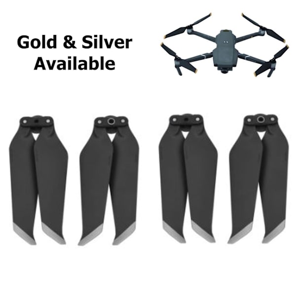 4 pcs Low-Noise Propellers Replacement Blades For DJI Mavic 2 Pro 8743F Drone (LGL) Gray