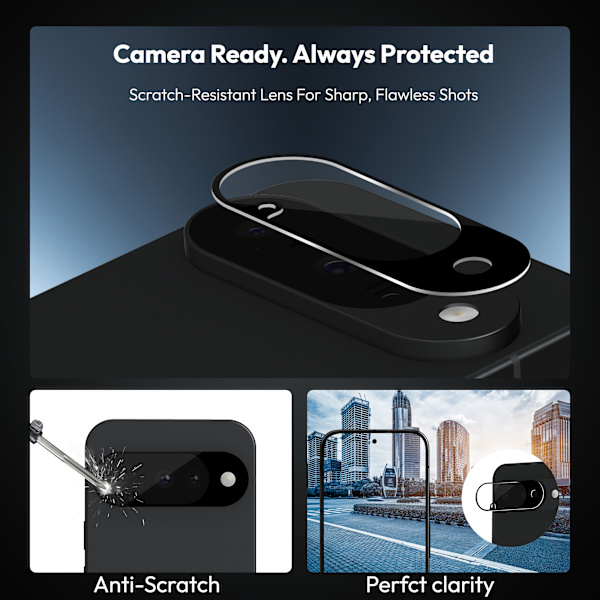 2-Pack Google Pixel 10 Screen Protector & 1-Pack Lens Protector - Tempered Glass | [Automatic Installation] - Bubble-Free
