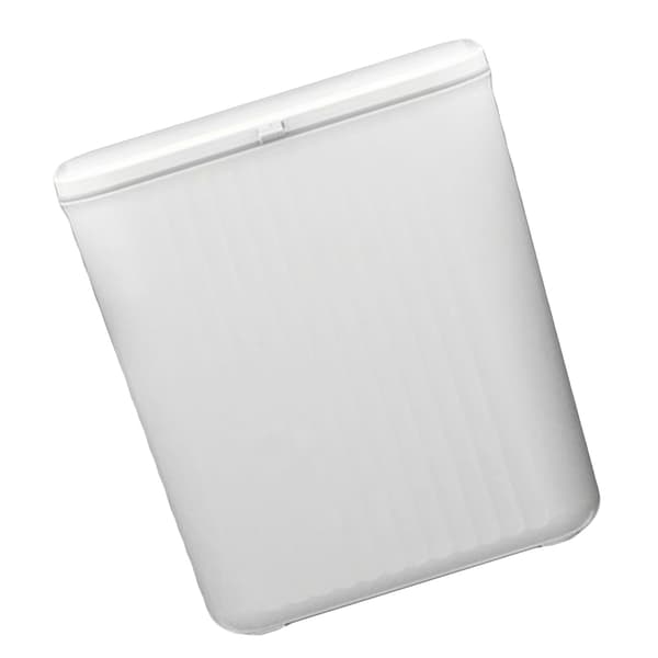 Wall-mounted Trash Can with Sliding Lid Small Kitchen Waste Bin for Bedroom Bathroom 9L White