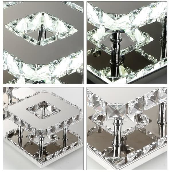 Kristallkrona - Rostfritt stål - 36W LED-spegel