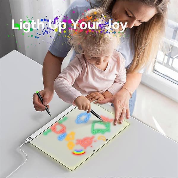40 x 30 cm Acrylic LED Writing Board Touch Control DIY Drawing Illuminated Message Board Kids Gift MultiColor