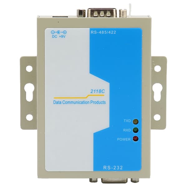 RS232 til RS485 RS422-konverter af industriel kvalitet med lynbeskyttelse, kommunikationsdataadapter 100-240V EU-stik