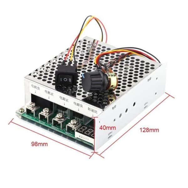 DC motorhastighetsregulator med reverserende retning og digitalt display, 10V-55V 60A